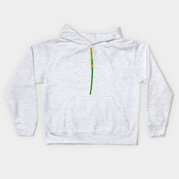 katana (green) Kids Hoodie by PabloDeChenez